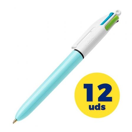BIC Bolígrafo 4 Colores Fun Pastel Cuerpo Azul BIC Bolígrafo 4 Colores Fun Pastel Cuerpo Azul